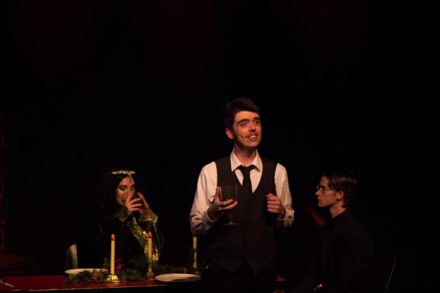 Senior Samuel Shaw performs in the Mystery of Edwin Drood on January 15, 2018.