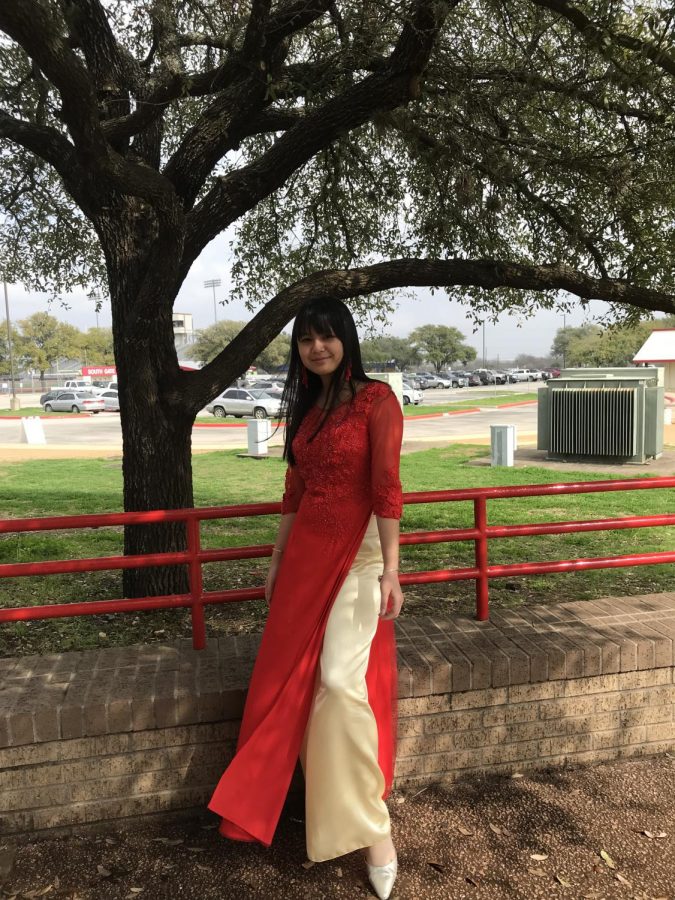 Salinas Dinh, 10
"I dressed up today in my Ao Dai (dress), a traditional Vietnamese dress to celebrate Lunar New Years."

Today marks the Chinese Lunar New Year: Year of the Pig