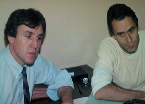 FBI Special Agent Bill Hagmaier and Ted Bundy-- Bundy was interviewed by Hagmaier just before his execution.