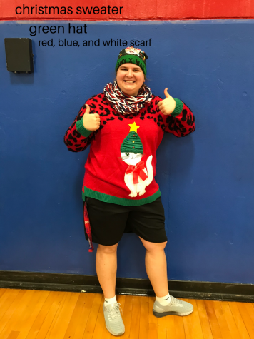 Sarah Leos dons her holiday apparel during the 12 Days of Christmas