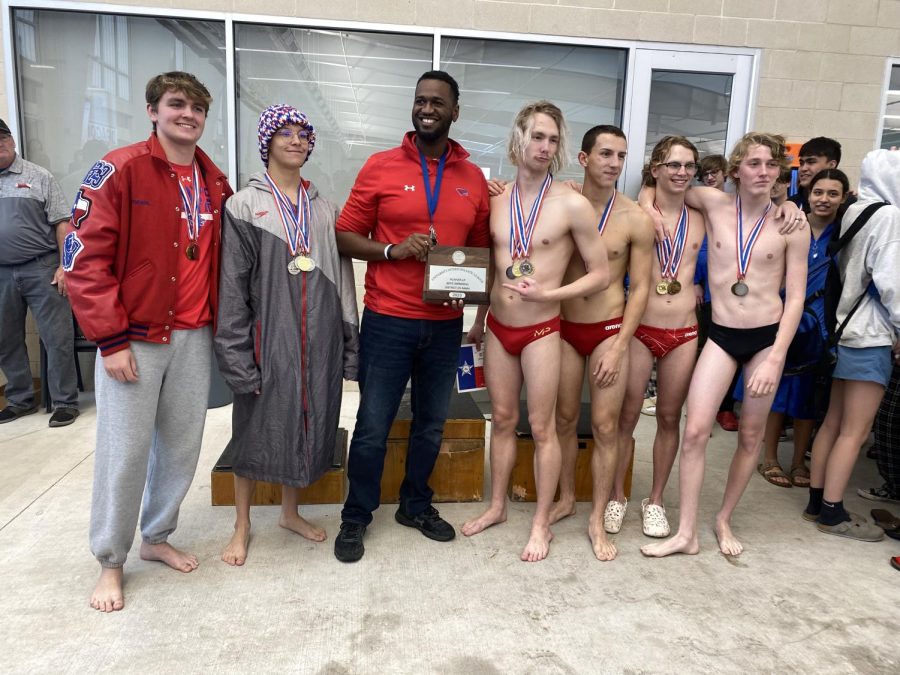 All boys Cameron Wrobleski 12, Joaquin Zapata 12, Anderson Brown 12th, Carter Gonzales 9, Coleman Brown 10, and Gage Pittman either qualified for region as a relay team, and or as an individual event. This will be Hays Swim teams biggest group of region qualifiers. 