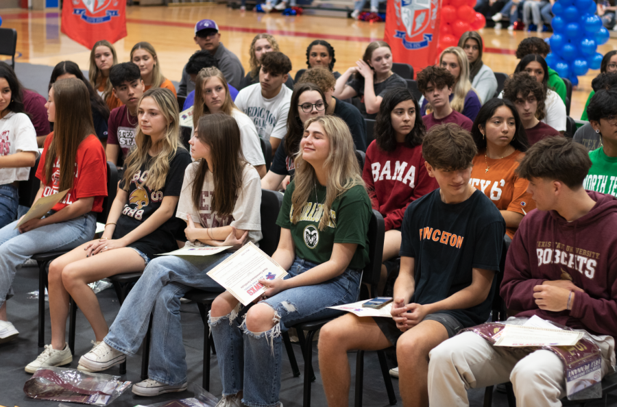 Members of the class of 23 gathered on May 5th in Bales gym to showcase their college and university choices.
