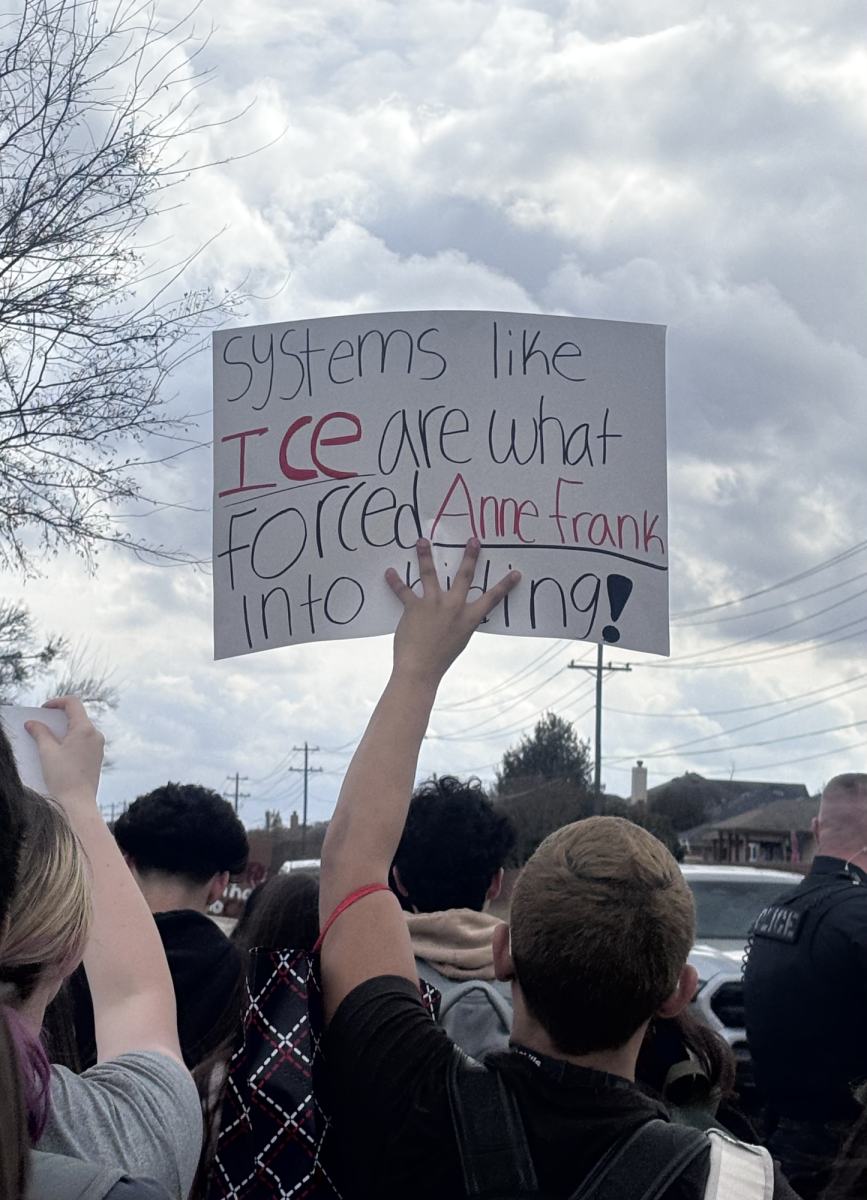 Student protesting ICE